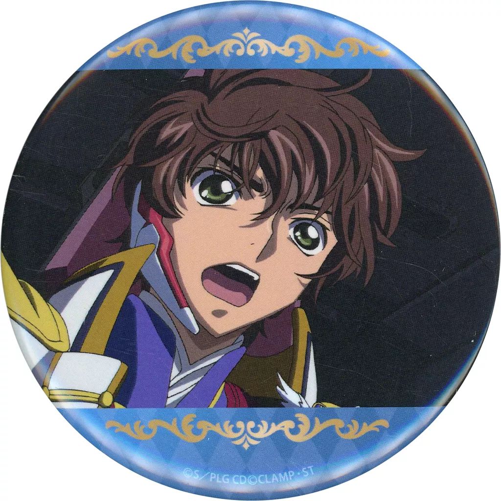 中古】バッジ・ピンズ 枢木スザク(背景：黒) 缶バッジ 「コードギアス