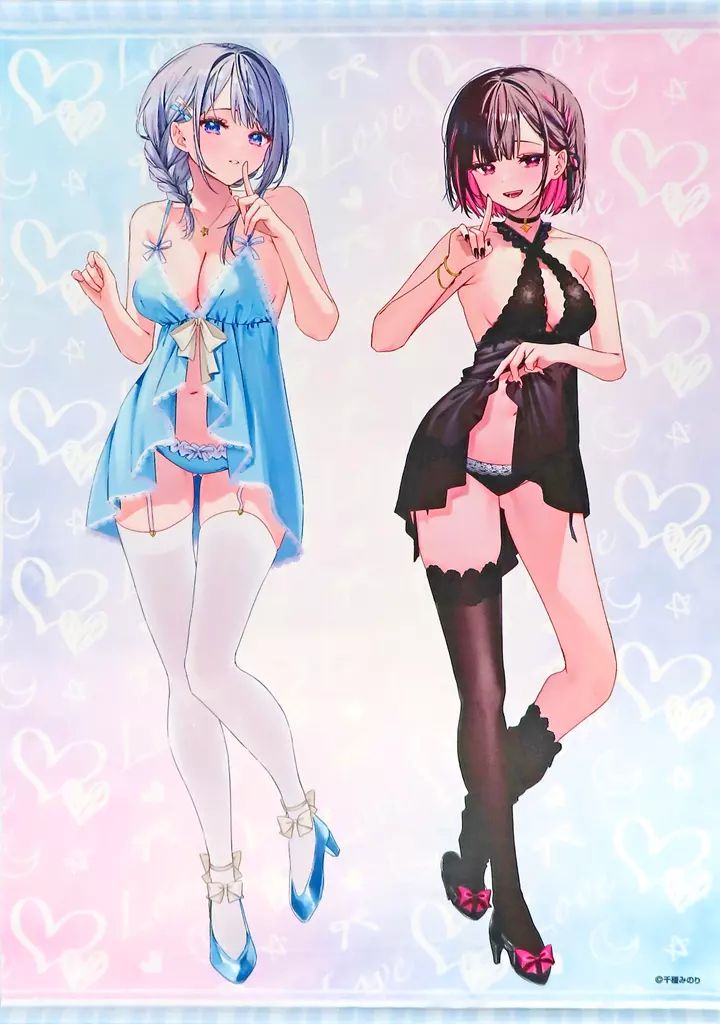 中古】タペストリー 早乙女志乃＆白雪恋 描き下ろしB2タペストリー