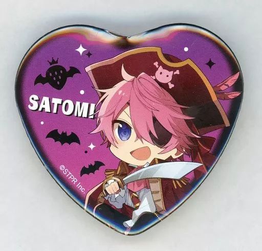 中古】バッジ・ピンズ さとみ(すとろべりーぷりんす) ハート缶バッジ
