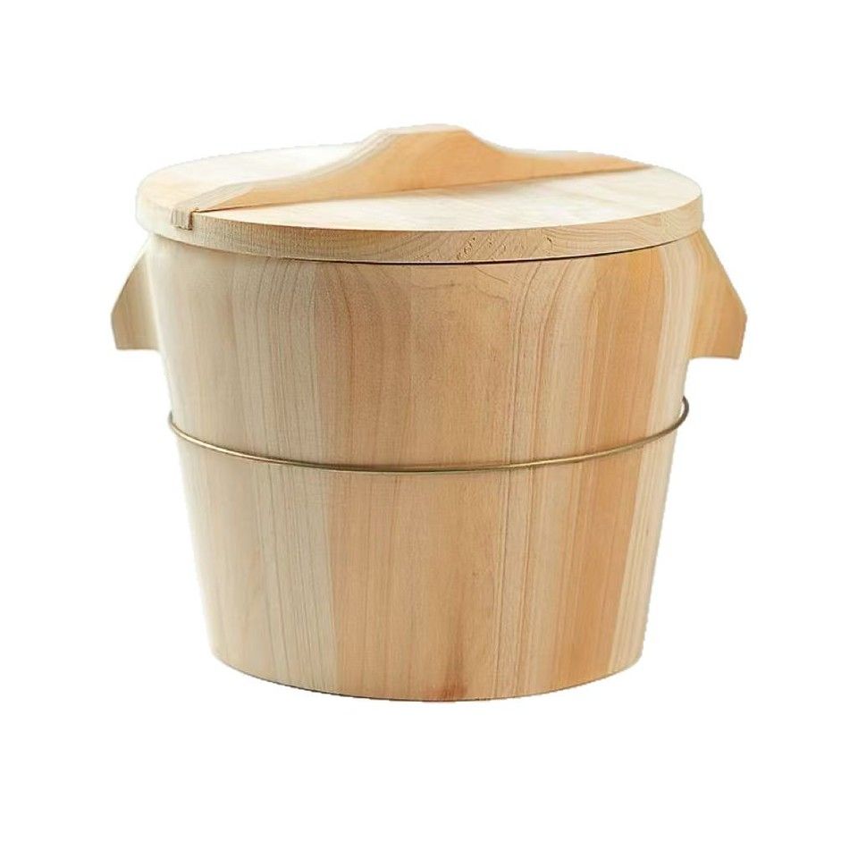 天然竹製】蒸し器 丈夫な木蓋付き - 竹本来の温もり、均一加熱で
