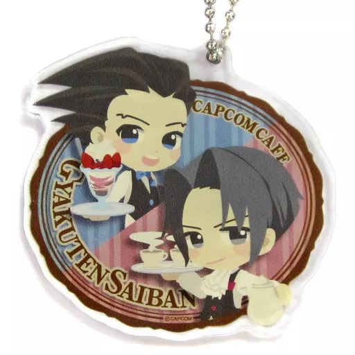 中古】キーホルダー・マスコット(キャラクター) 成歩堂龍一＆御剣怜侍