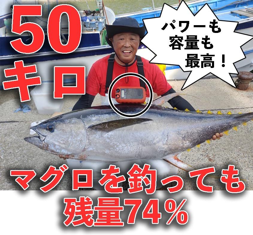 迅速に発送 VOLFISH ボルフィッシュ ダイワ シマノ 電動リール バッテリー 9600 mAh リチウムイオン 大容量 時計付き 軽量 コンパクト ポーチ付き a 2 da 623 f