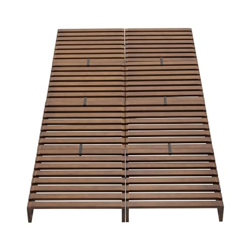 迅速に発送 天然竹製 パレットベッド ベッドフレーム すのこ シングル ワイドダブル ワイドキング 竹製 竹無垢材 組み合わせ フレームのみ 軽量 フロアベッド ロータイプ ブラウン セット df 1 b 92 f 2