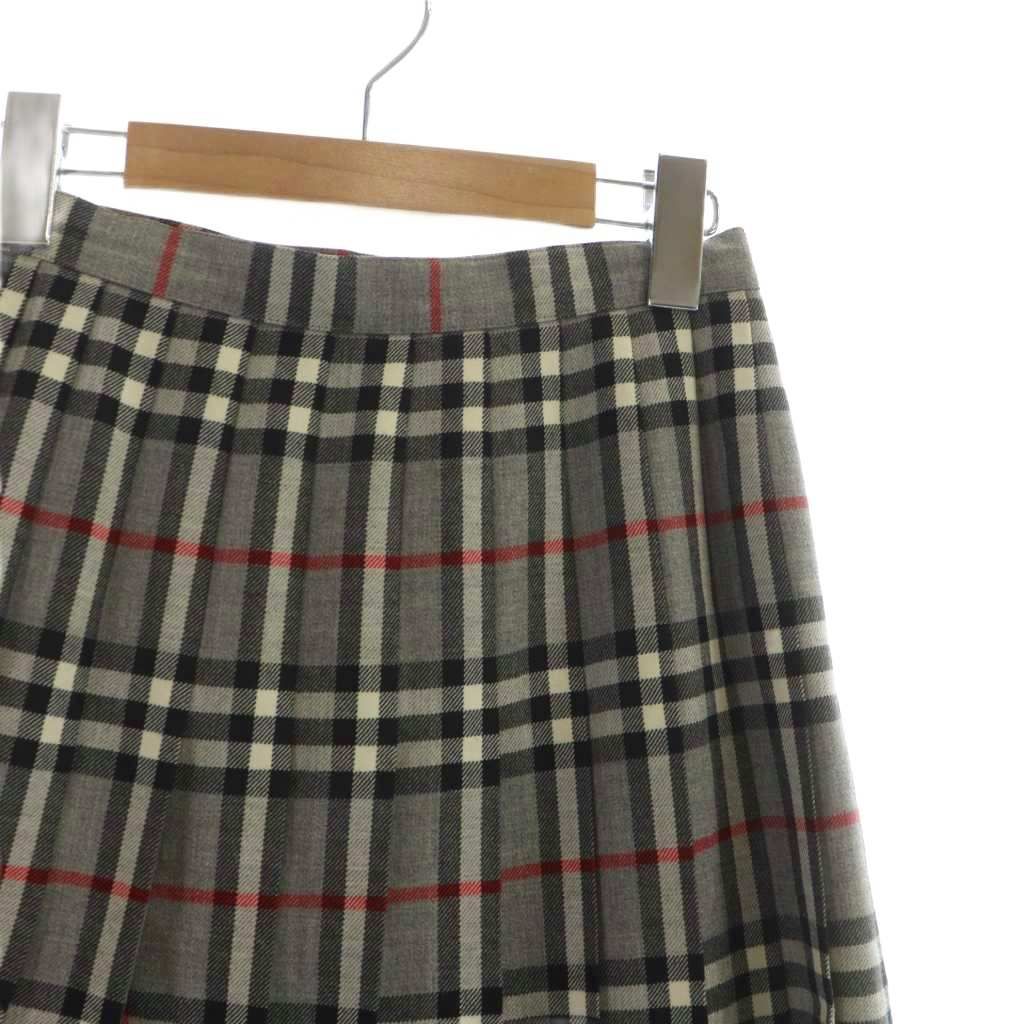 バーバリーズ Burberrys ロングスカート プリーツ ロゴ チェック柄