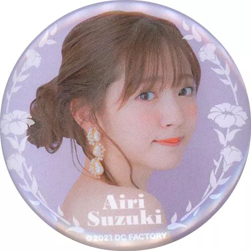 中古】バッジ・ピンズ 鈴木愛理 缶バッジ(背景/ライトパープル