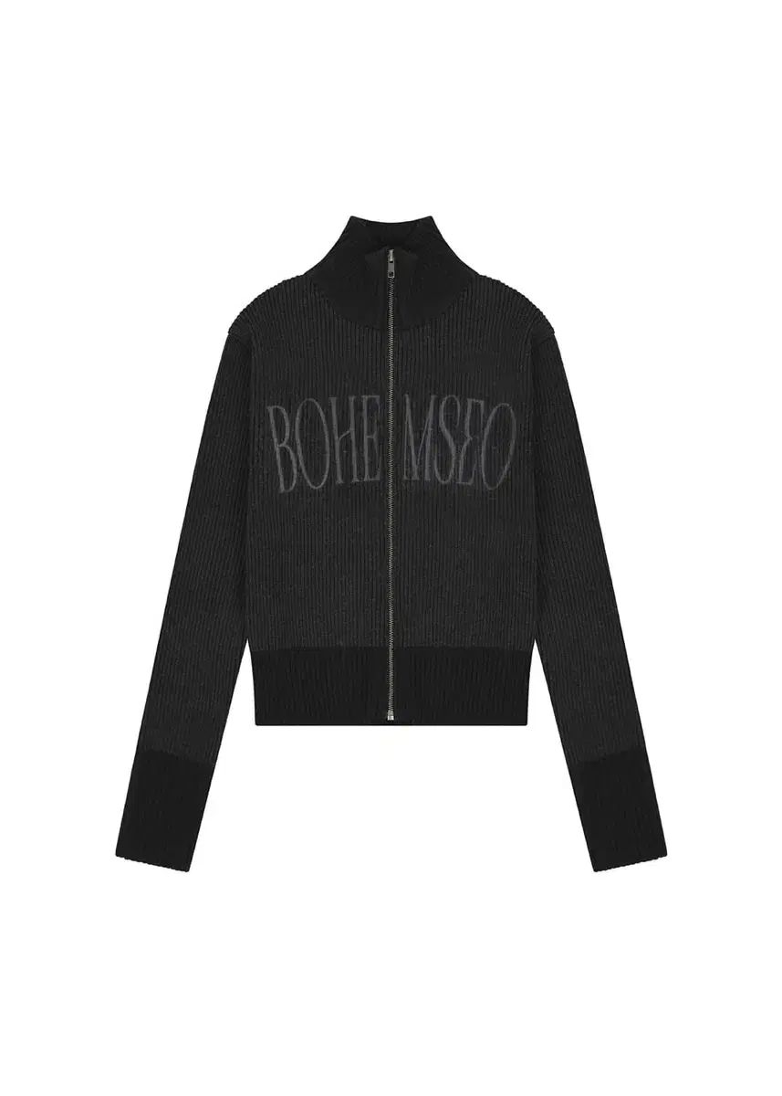 BOHEMSEO ボヘミアンソウル ミックス ニット ロゴ ジップアップ 【公式