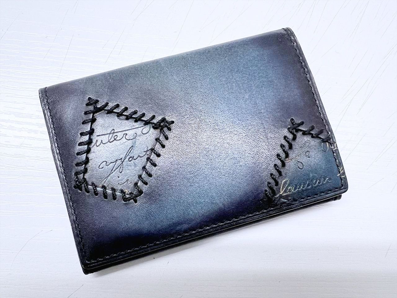 BERLUTI ベルルッティ　インブイア スクリットレザー カードホルダー Berluti ベルルッティ インブイア スクリットレザー パッチワーク