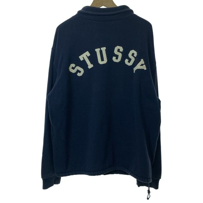 STUSSY スウェットブルゾン アウター 裏毛 ブランドロゴ ワッペン