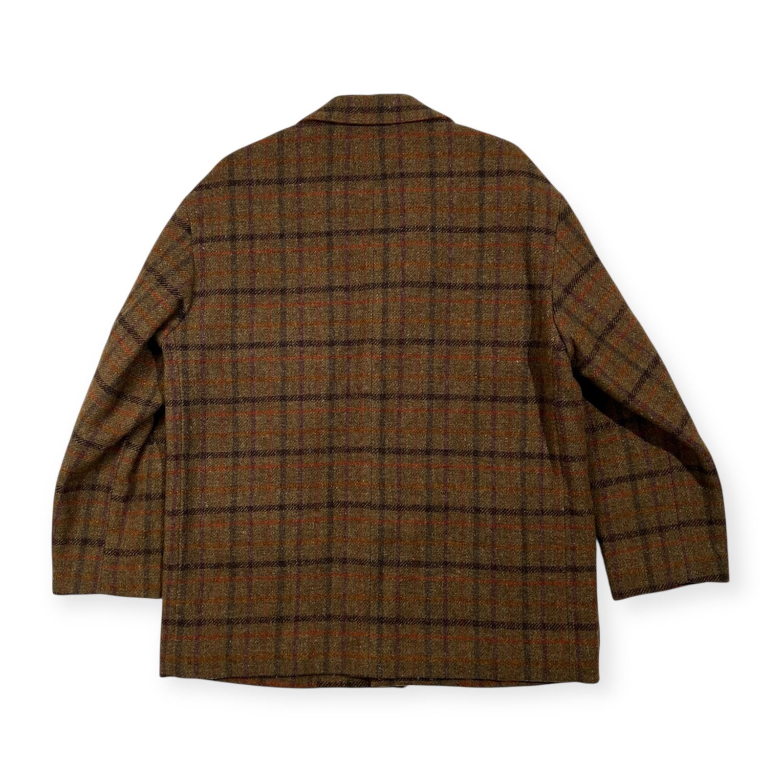 Papas パパス Harris Tweed ハリスツイード チェック ツイードウール ハンティング ジャケット コート サイズ M Papas パパス Harris Tweed ハリスツイード チェック ツイードウール