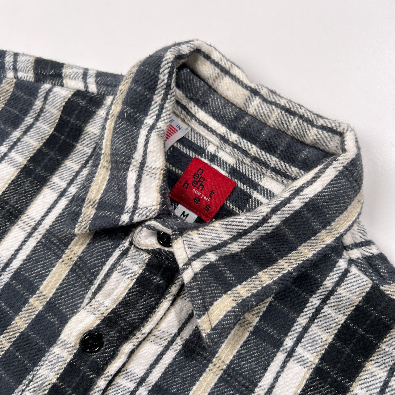 ネルシャツ　ネペンテス　アメリカ製 USA製 NEPENTHES ネペンテス チェック 長袖 ネルシャツ サイズ M