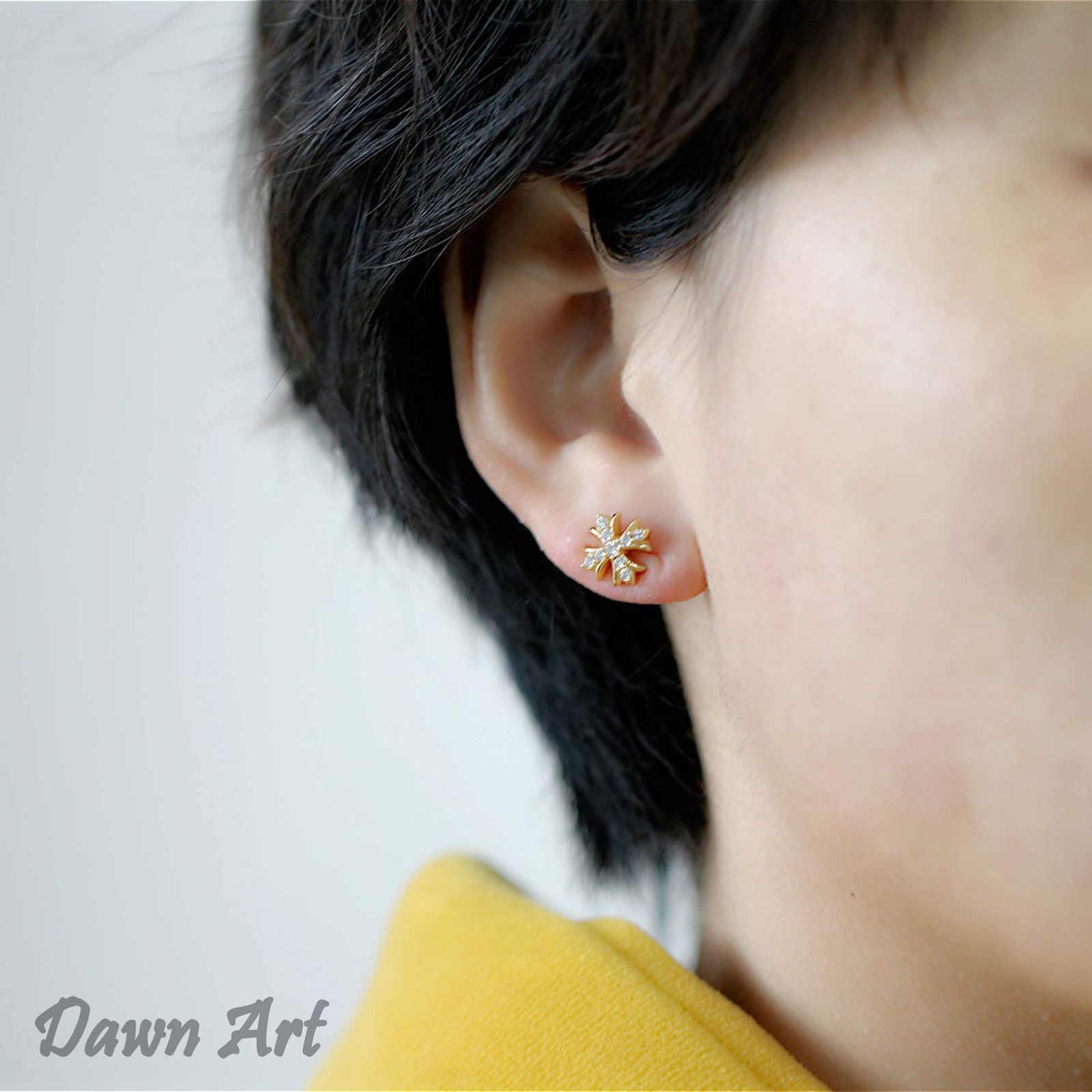 Dawn Art (ドーンアート) SILVER925x22kgp加工 ゴールド 金色 クロス