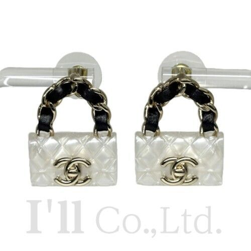 CHANEL シャネル マトラッセ バッグモチーフ ピアス ABA007 B23C