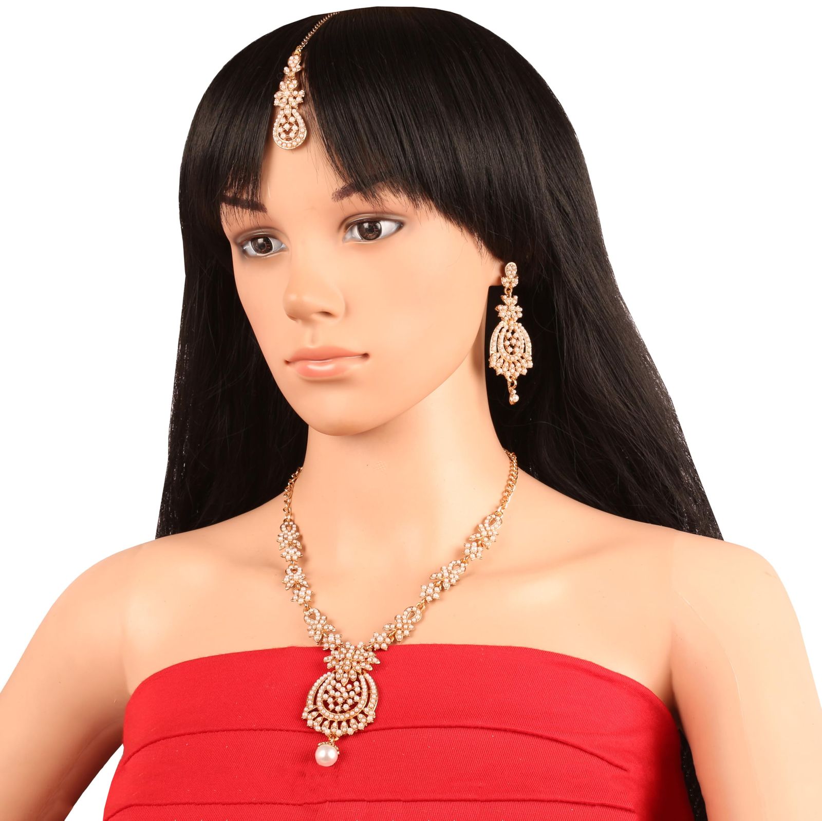 Touchstone レディース インディアンジュエリーセット maang tikka