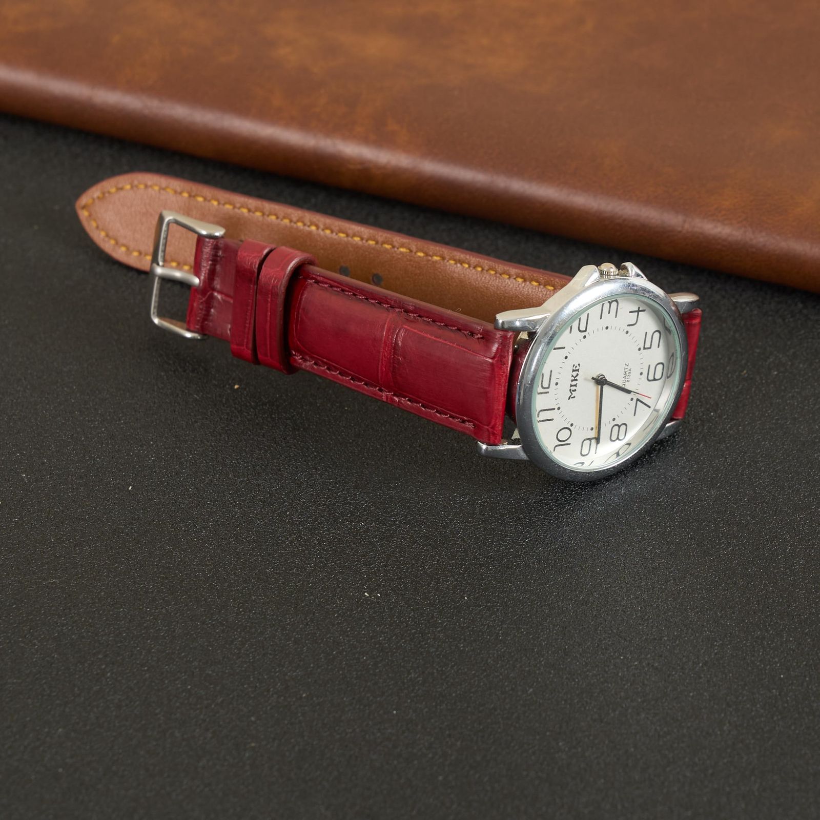 vietnamcreations] 22mm ワイン色 クロコダイル腕時計ベルト クイック