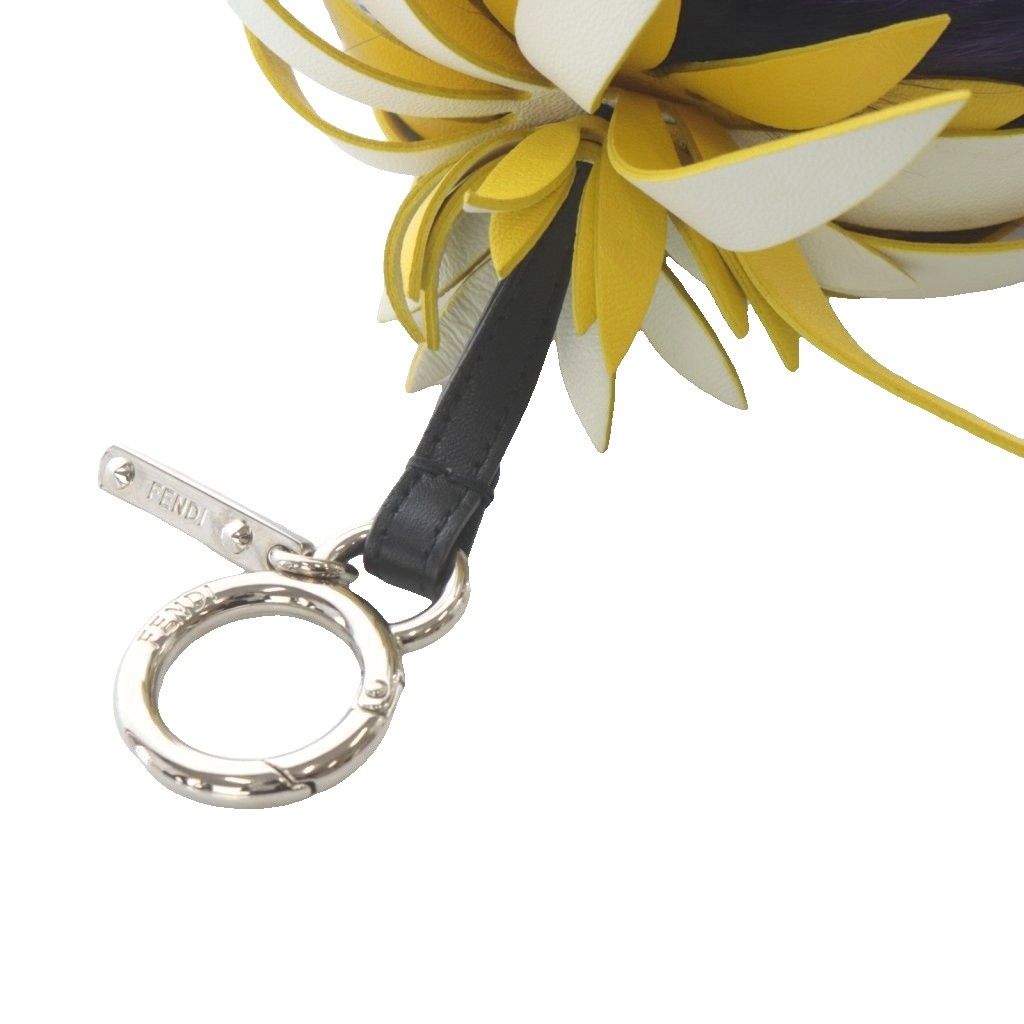 フェンディ FENDI パイナップル バッグチャーム キーホルダー パープル