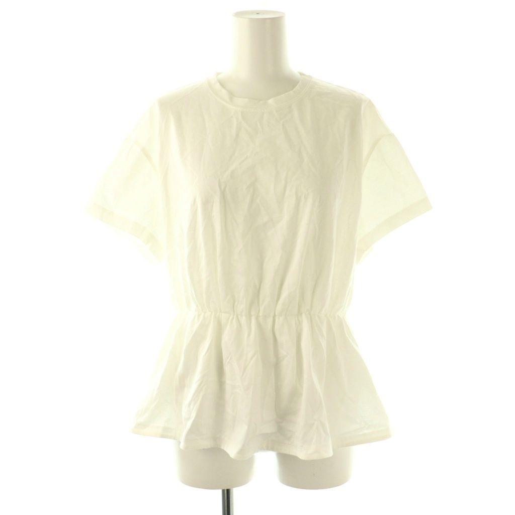 未使用24SS エブール ebure クリアギザコットン ロングフレアカットソー エブール ebure 24SS クリアギザコットン カットソー 半袖 38 オフ