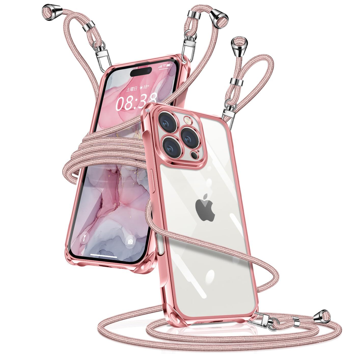 Muciyazi ケース 用の iPhone 16 Pro Max ショルダー クリア