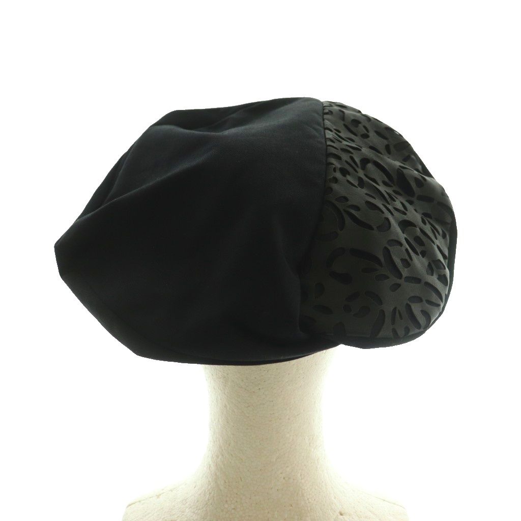 YOHJI YAMAMOTO +NOIR ヨウジヤマモト ベレー帽 本革 レザー ヨウジヤマモトノアール YOHJI YAMAMOTO NOIR ベレー帽 帽子 レザー