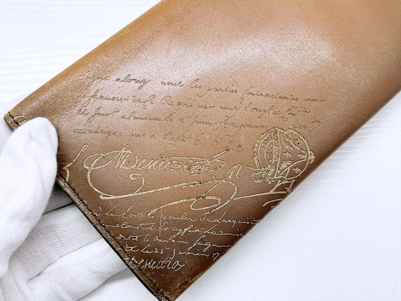 良好品 Berluti ベルルッティ エスパス フラップ ロングウォレット