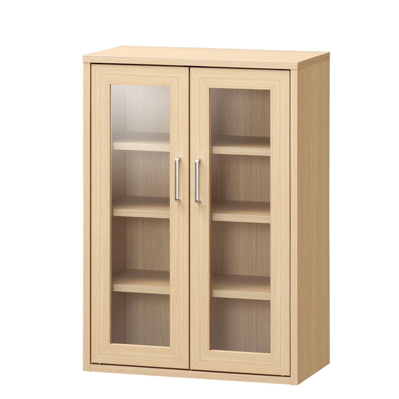 白井産業 食器棚 カップボード キッチン収納 ガラスキャビネット 白井産業 食器棚 カップボード キッチン収納 キャビネット 棚 幅57cm