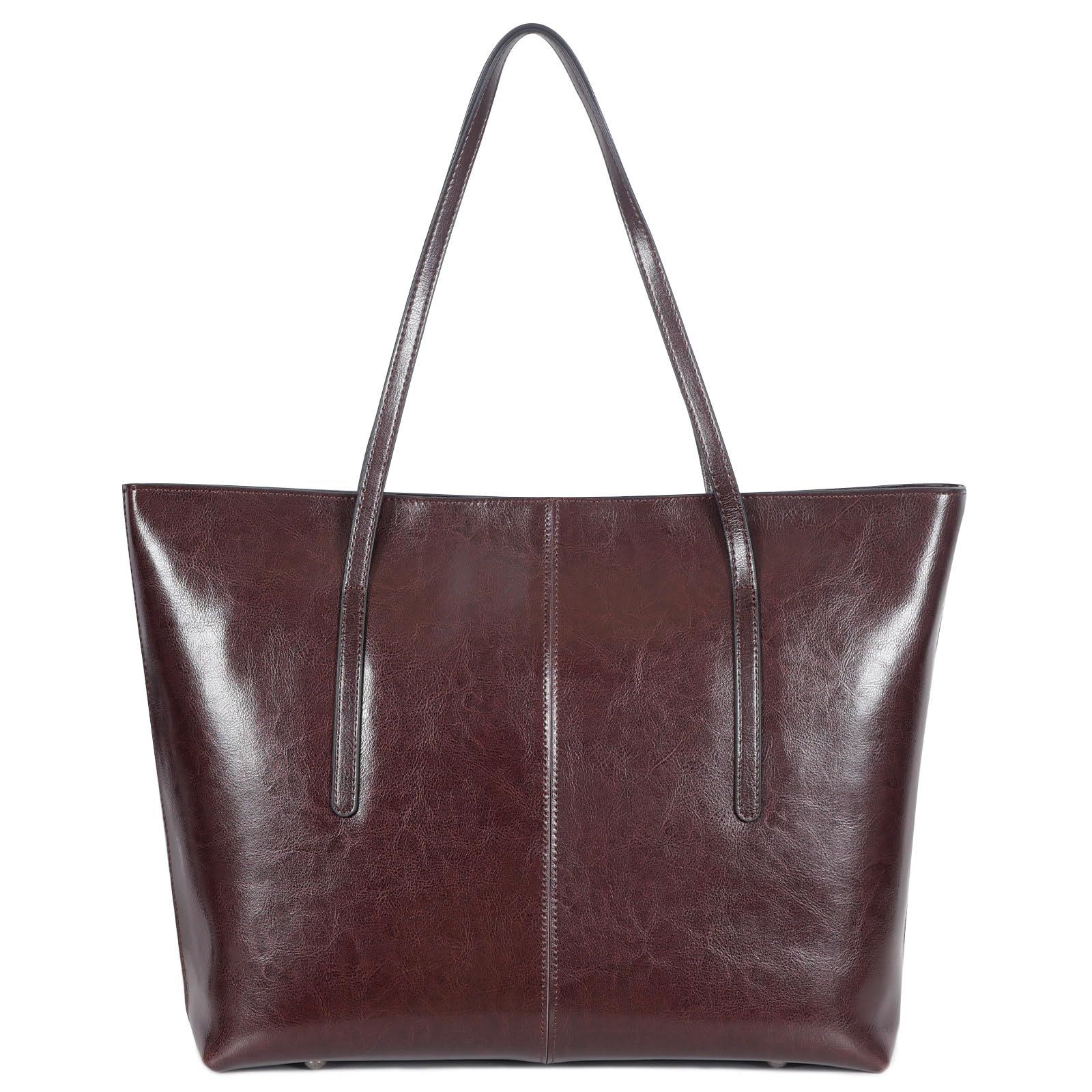 Kyoei Tech トートバッグ レディース 本革トートバッグ レザー ハンドバッグ ビジネスバッグ 肩掛け シンプル A 4 軽量 770 g 大容量 台形 通勤 進学 仕事用 防水 持ちやすい オフィス お出かけ デート 多くのシーンに通用