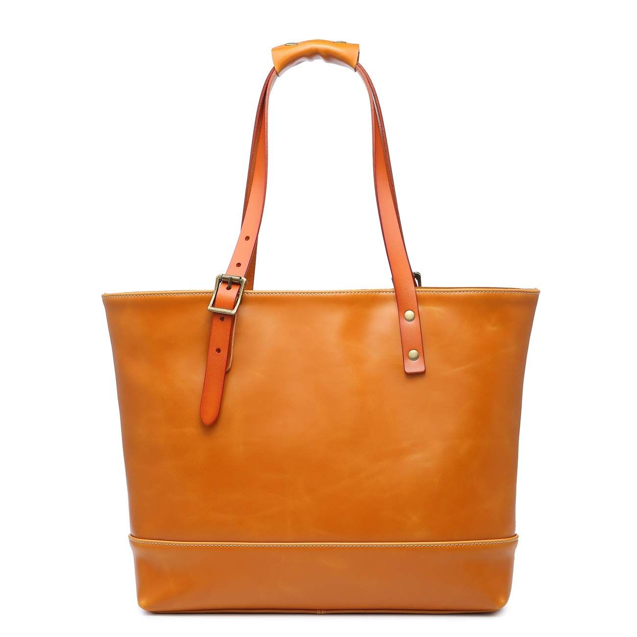 Creator 屋本舗 トートバッグ ビジネスバッグ 本革 メンズ 2 way ハンドメイド 鞄 キャメル色