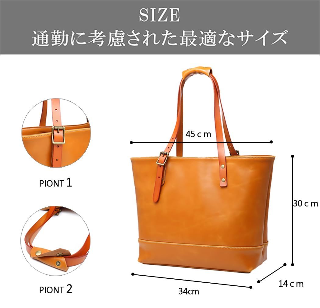  Creator 屋本舗 トートバッグ ビジネスバッグ 本革 メンズ 2 way ハンドメイド 鞄 キャメル色 その他 DVD