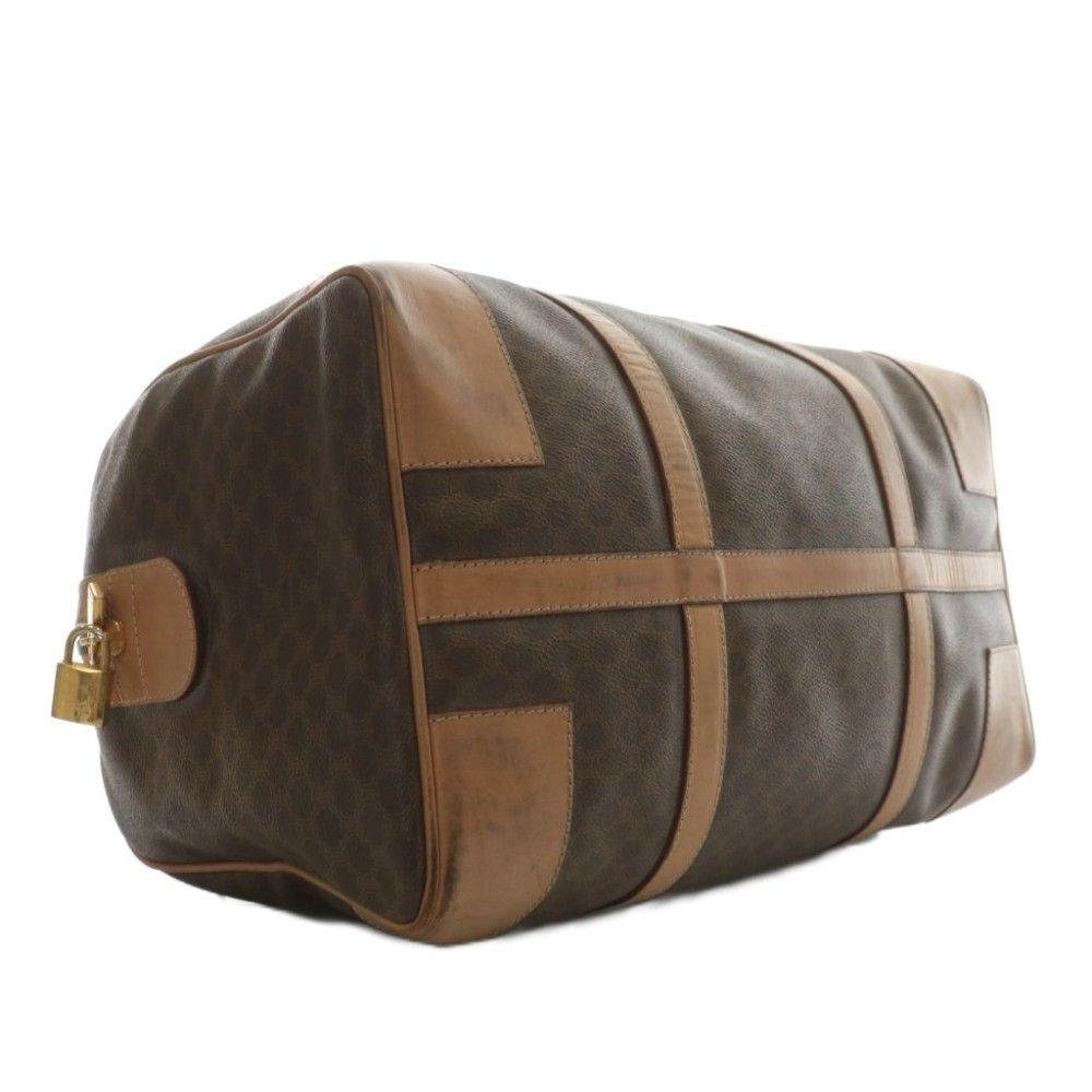 【CELINE】ボストンバッグ　旅行鞄　マカダム柄　PVC ダークブラウン CELINE】ボストンバッグ 旅行鞄 マカダム柄 PVC ダークブラウン - メルカリ