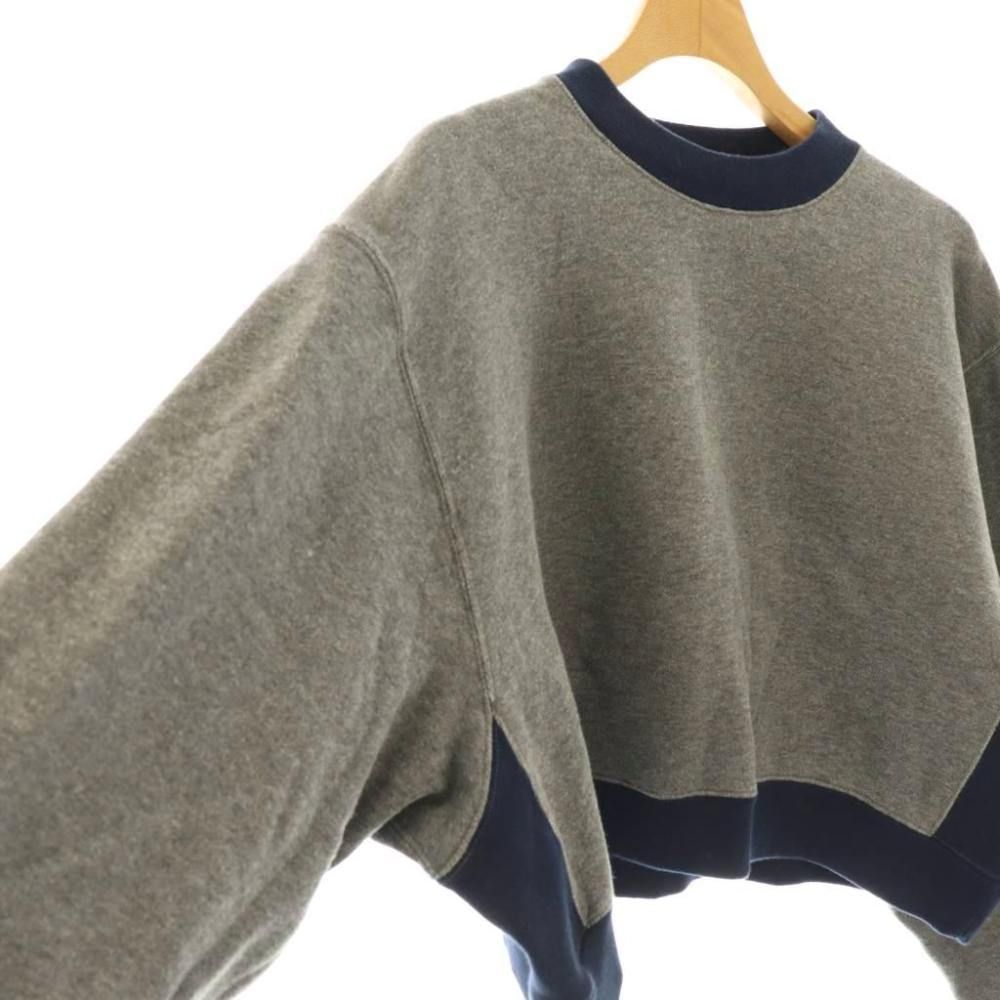 美品　HYKE CROPPED SWEAT 1 グレーネイビー HYKE（トレーナー/スウェット）のフリマアイテム一覧