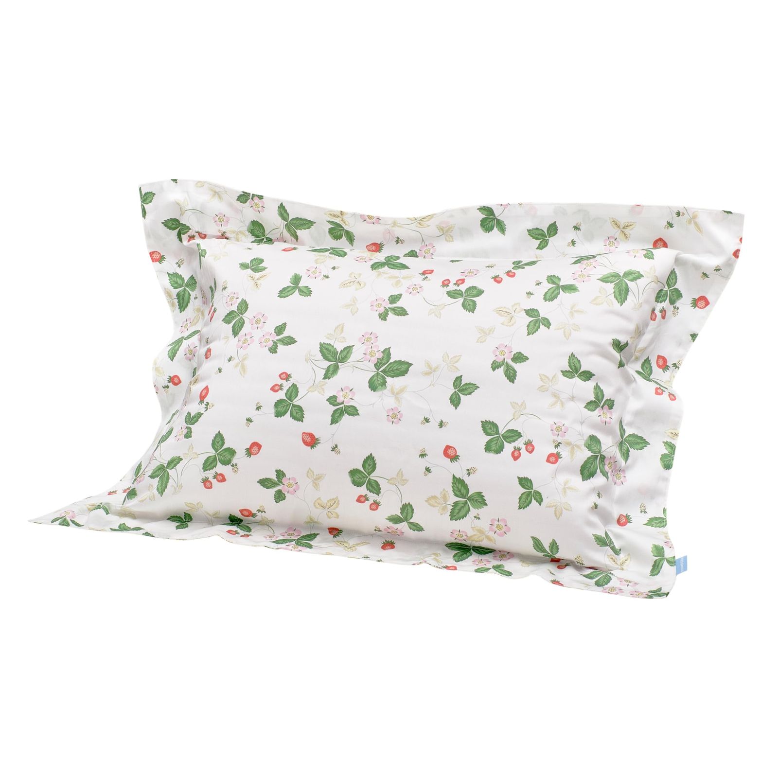 nishikawa 西川 ウェッジウッド 枕カバー 63 X 43 cmのサイズの枕に対応 洗える 綿100％ ワイルド ストロベリー なめらかな肌触り 中かぶせ式 日本製 ホワイト