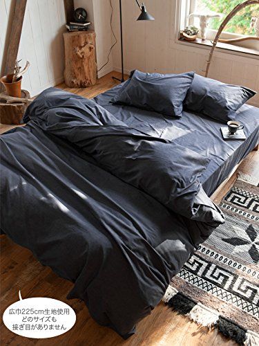  Fab the Home 掛け布団カバー ネイビー シングル 150 x 210 cm ライトデニム -310 その他 DVD