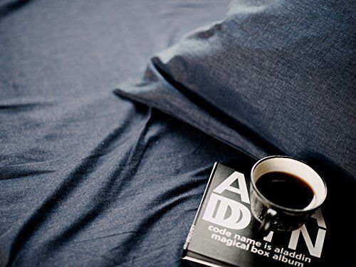 Fab the Home 掛け布団カバー ネイビー シングル 150 x 210 cm ライトデニム -310