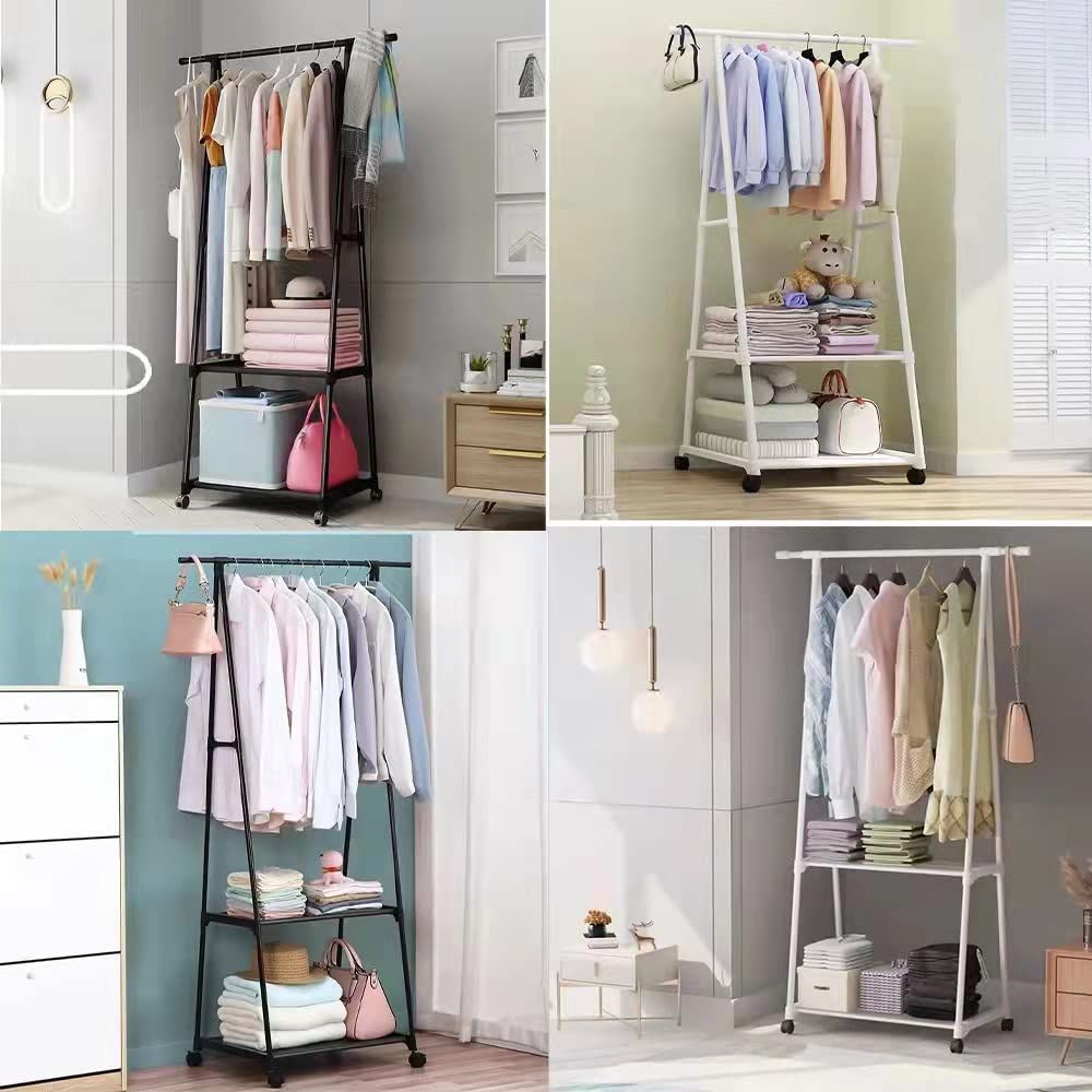 ハンガーラック ラック付き 幅55×奥行42×高さ160cm スタイルハンガー