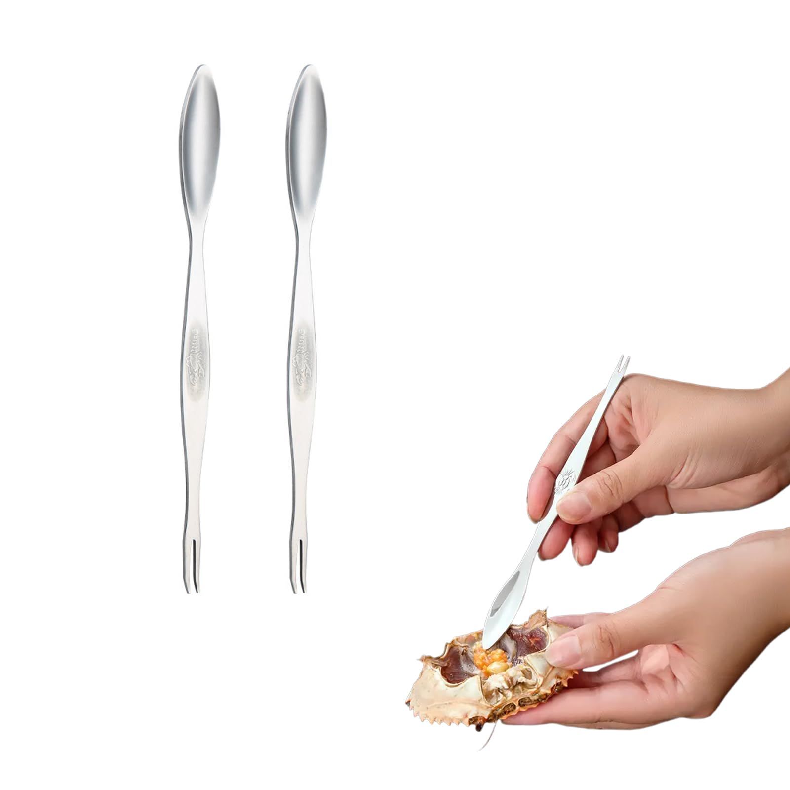 Coollooda かに スプーン フォーク【2本セット】エビカニ スプーン