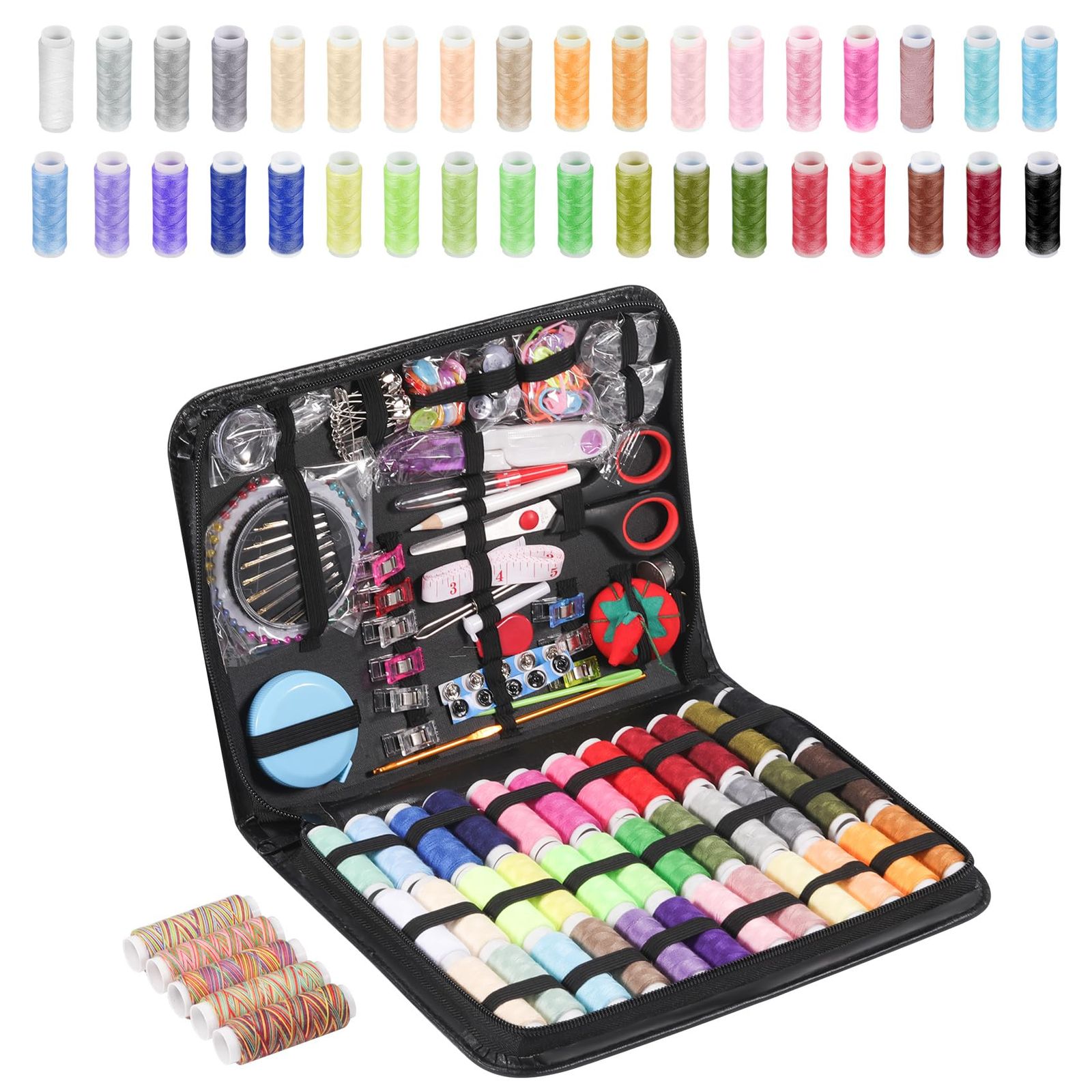 Annhua 裁縫セット 229点 大容量 ソーイングセット 大人 41色糸 携帯式