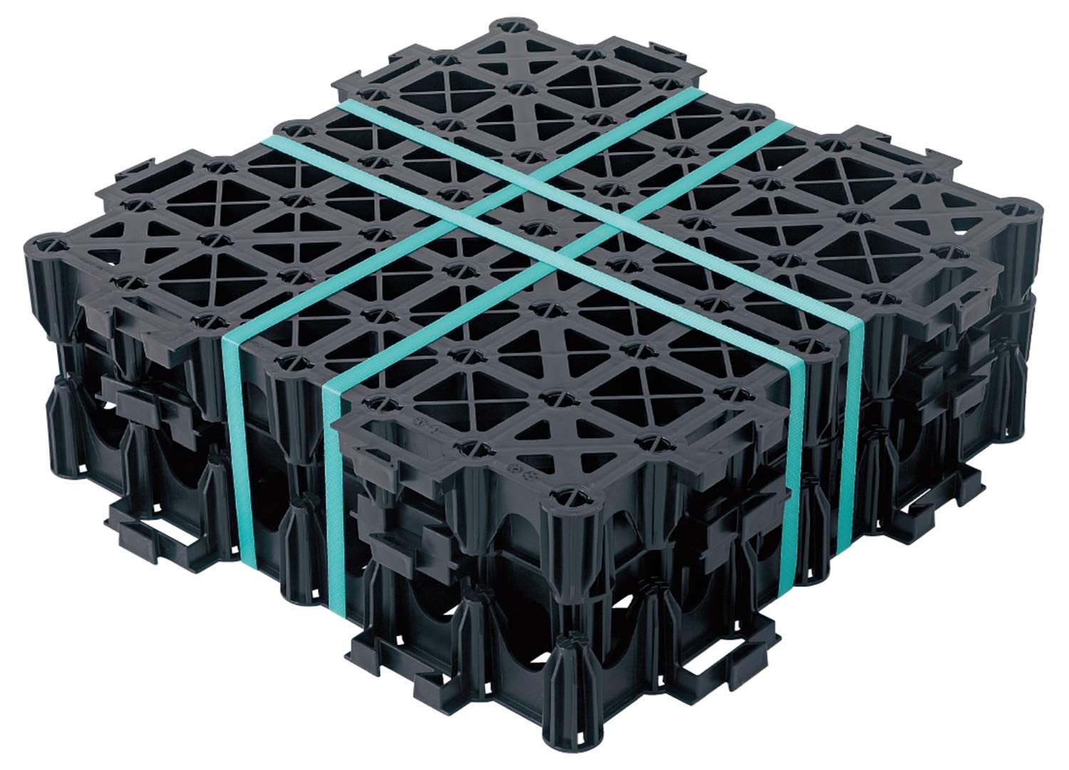 緑化 率94% 緑化駐車場芝生保護材 エコユニットベース 緑 セット 1.1平米分