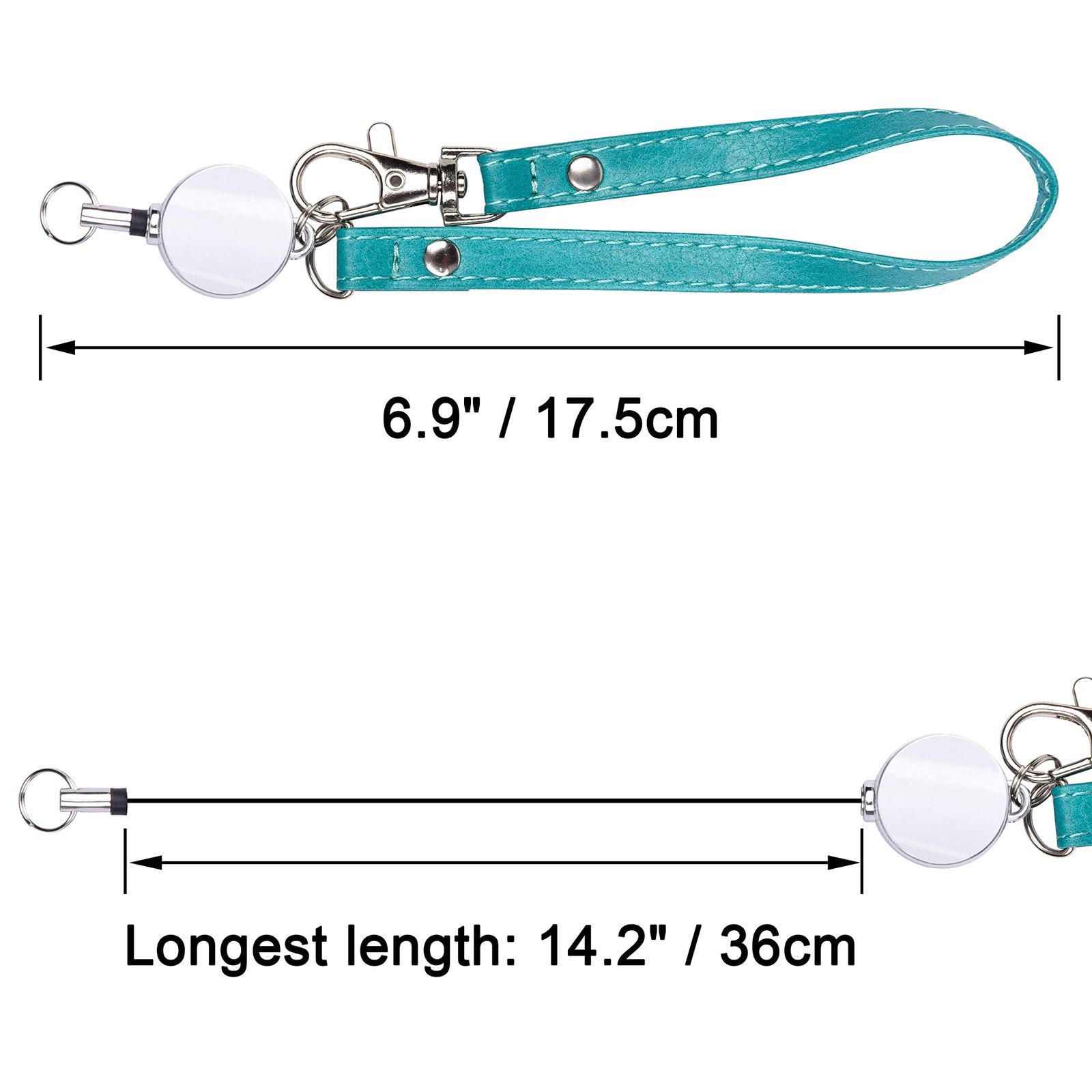 Wisdompro パスケース 定期入れ リール付き 縦型 両面 ID/ICカード