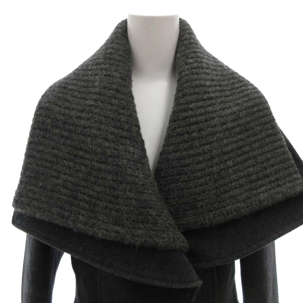 Mackage コート カシミヤ混 S グレー ショールカラー 襟ニット ビッグ  