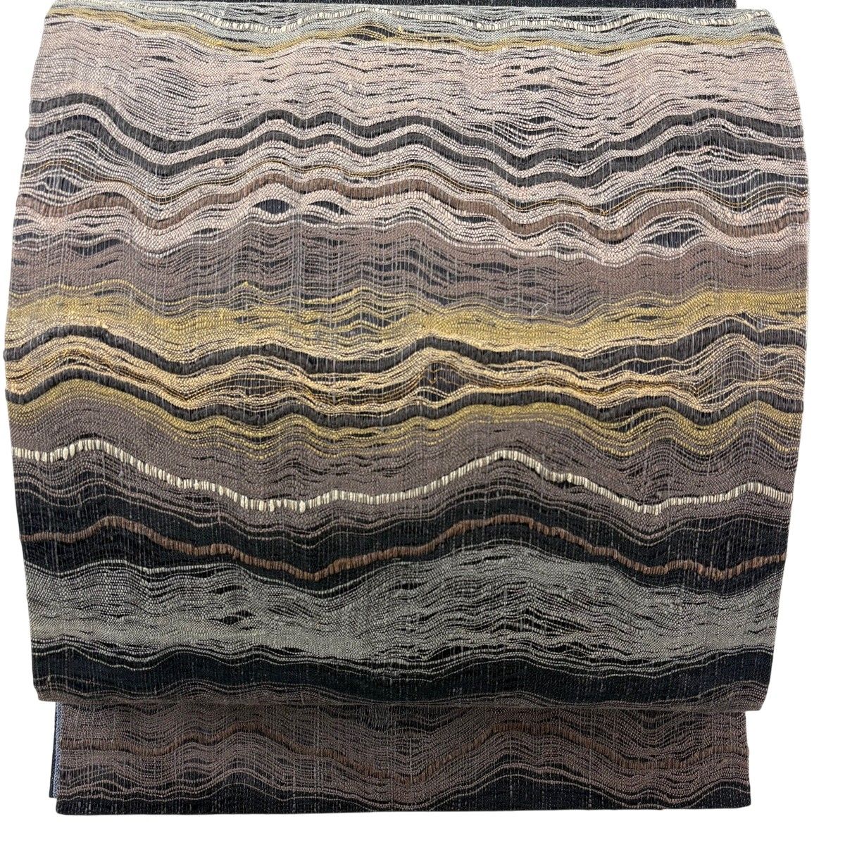 名古屋帯　縞　正絹 名古屋帯]博多織 老舗 原田織物 謹製 献上縞 九寸帯 正絹 日本製(商品