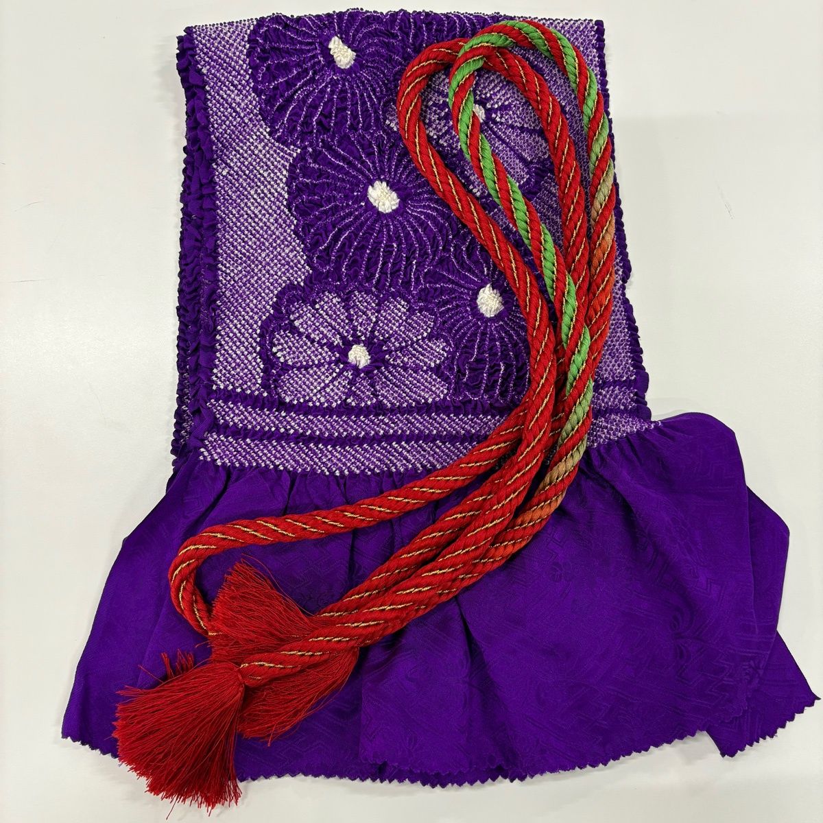 美品】 振袖 身丈156cm 裄丈65cm M 袷 袋帯フルセット 鈴乃屋 牡丹 梅