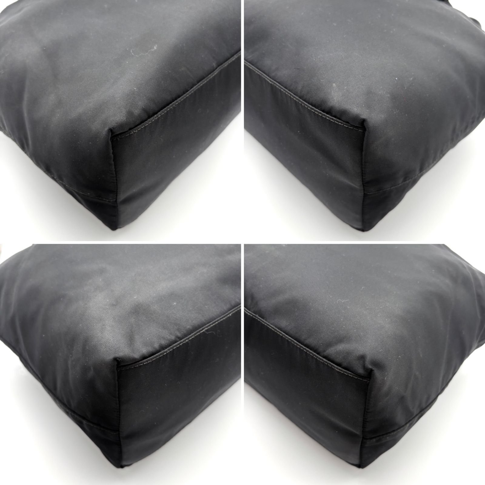 希少美品 PRADA プラダ トートバッグ 三角ロゴ プレート 白タグ 肩掛け