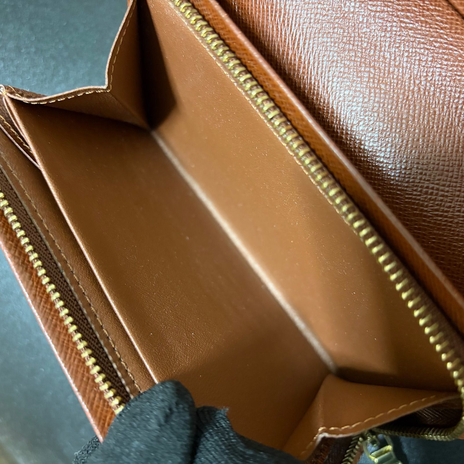 【鑑定済】ルイヴィトン モノグラム ポルト モネ ビエ トレゾール 二つ折り財布 v97 ポルト モネ ビエ トレゾール ポルトフォイユ トレゾール