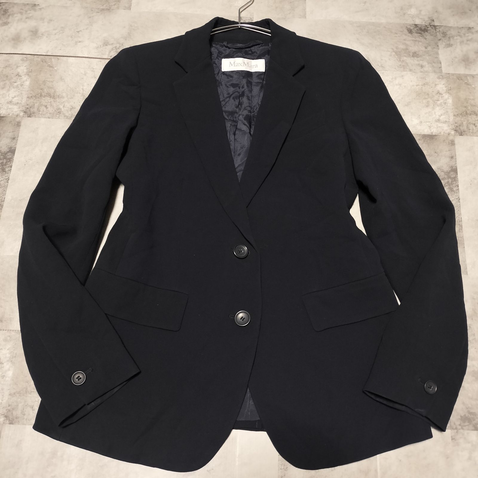 MaxMara マックスマーラ 白タグ トリアセテート テーラードジャケット