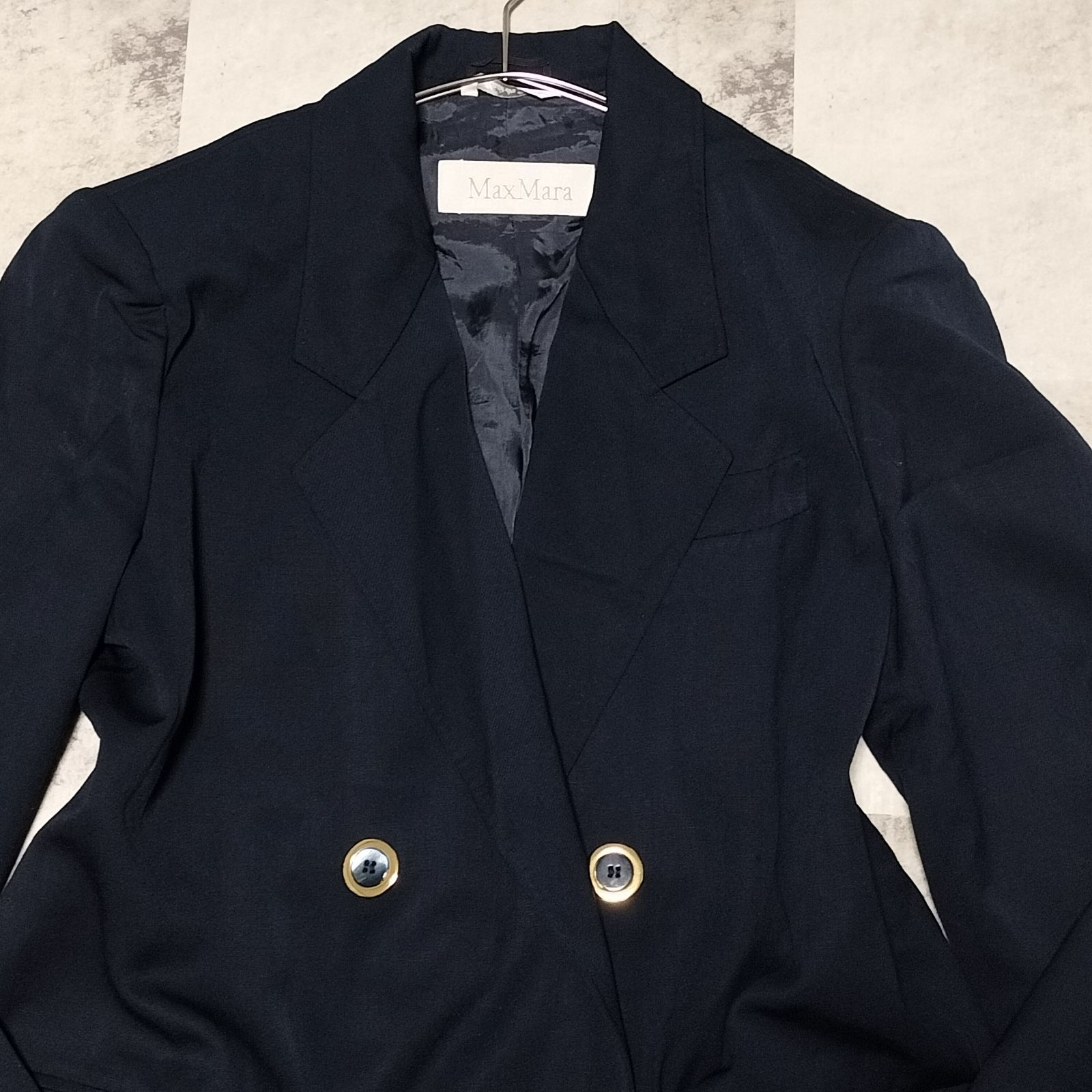 MaxMara マックスマーラ 白タグ 金ボタン ウール ダブル テーラード