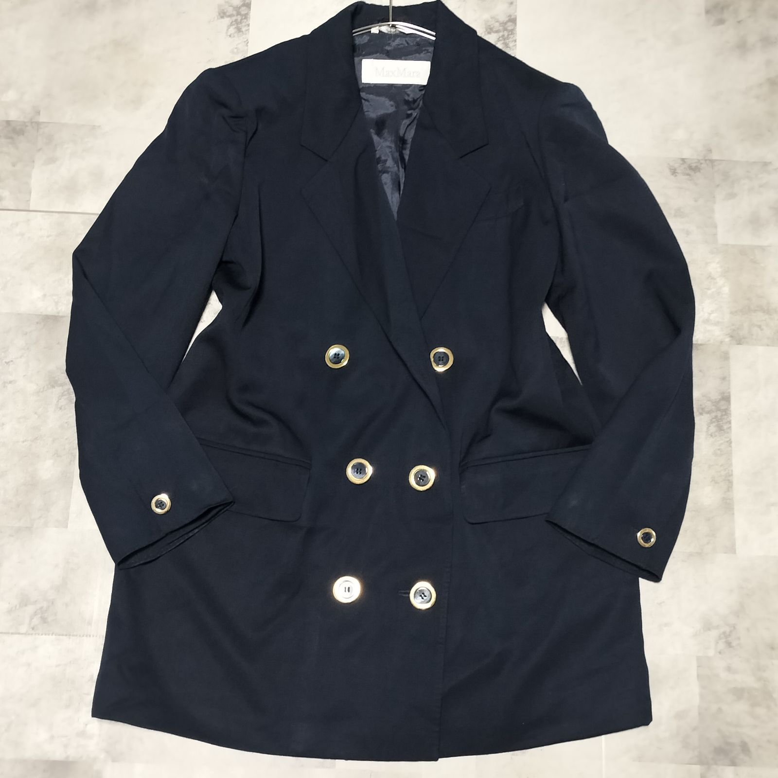 MaxMara マックスマーラ 白タグ 金ボタン ウール ダブル テーラード
