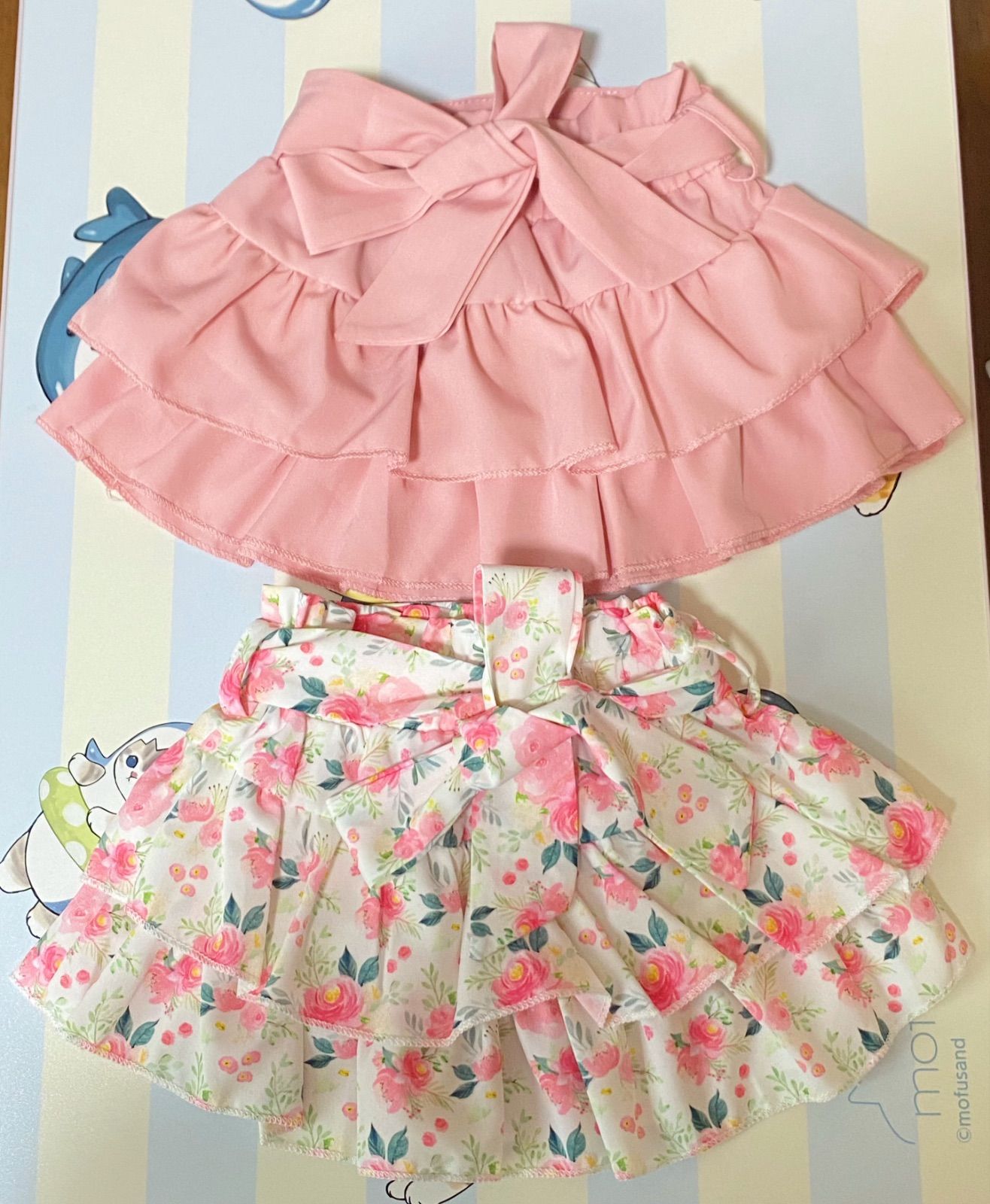 新品☆花柄＆ピンク☆フリルスカート☆2枚セット-70 - メルカリ