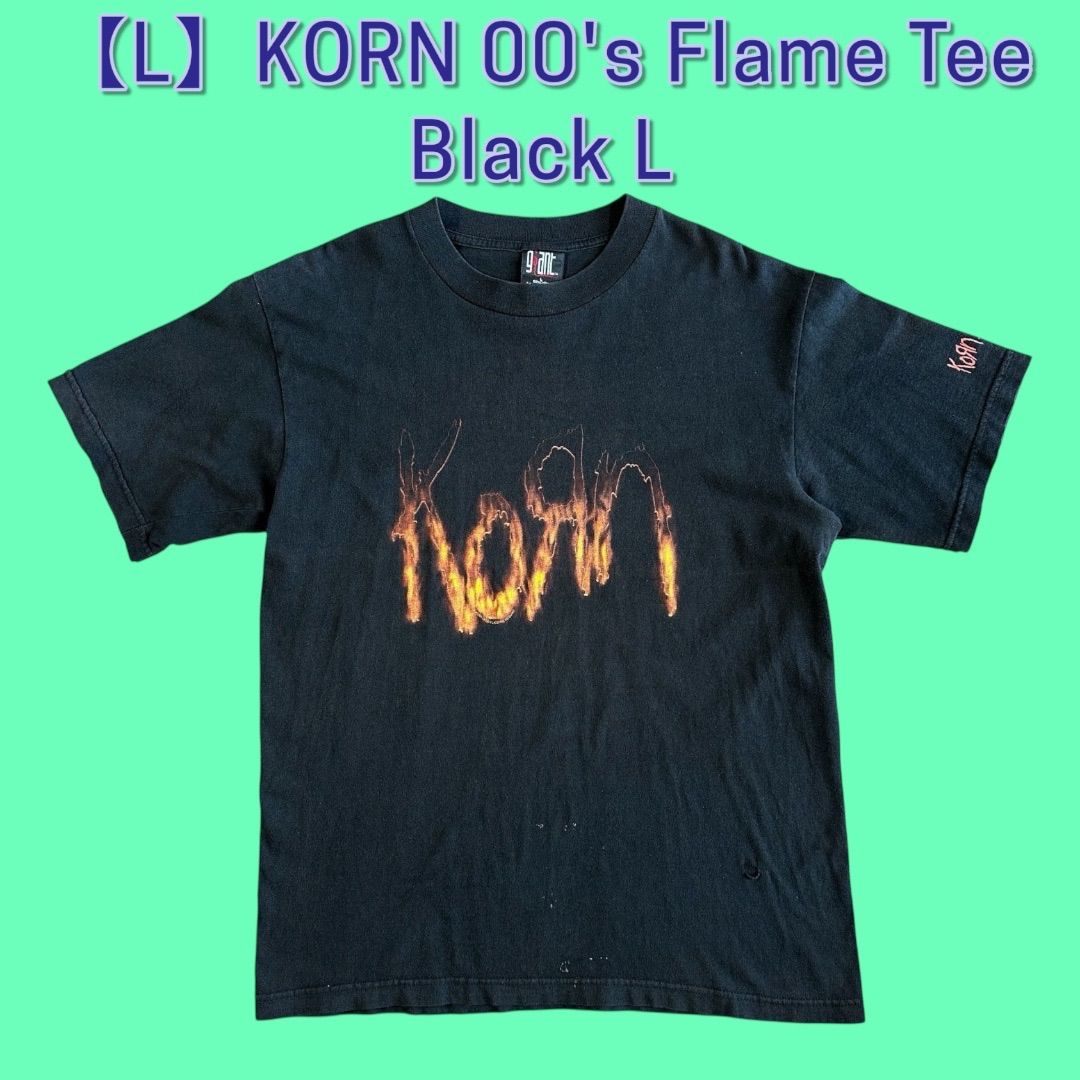 KORN Flame Tee Black L