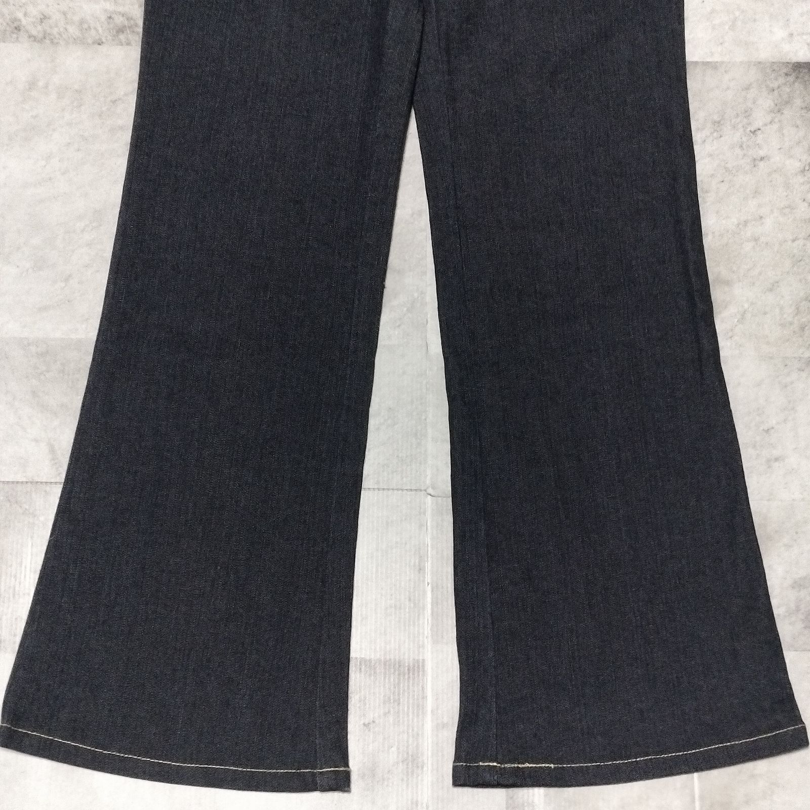 美品】Roca wear デニム フレア オーバーオール FREEサイズ インディゴ