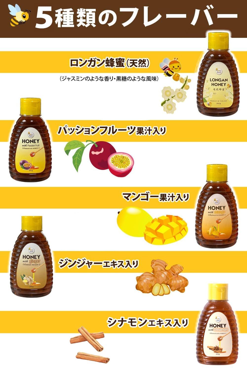 Fora bee] 蜂蜜 チェンマイ大学監修 210g シナモン - メルカリ