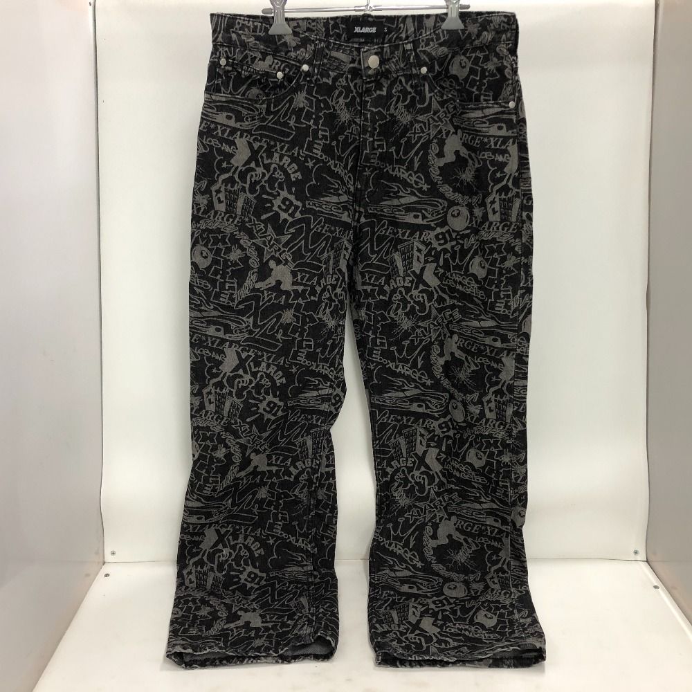02w22268 エクストララージ XLARGE DISCHARGE PRINT DENIM PANTS 